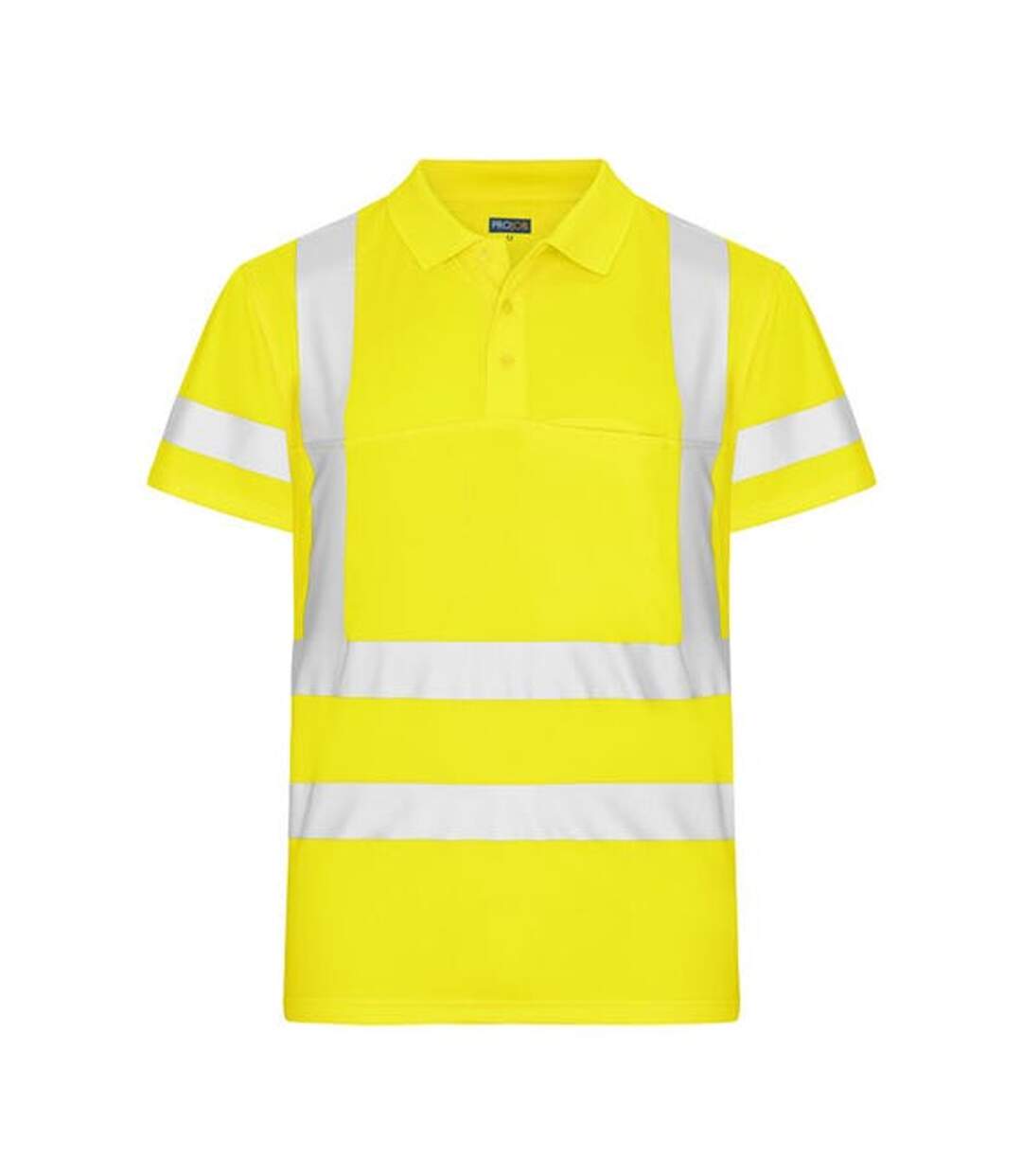 Mens Prio Pique High-vis Polo Shirt Yellow Projob-1