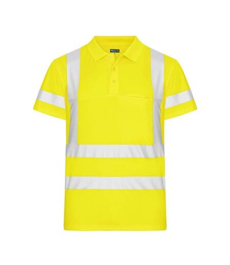 Mens Prio Pique High-vis Polo Shirt Yellow Projob