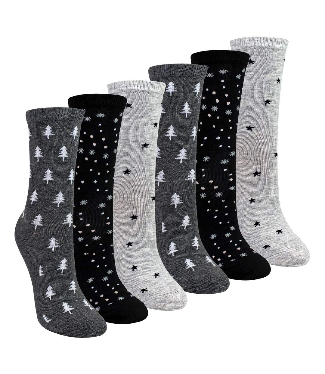 Sock Snob - 6 Paires de Chaussettes Femme Fantaisie Étoiles en Coton Douces-1