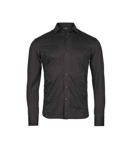 Mens Stretch Active Shirt Black Tee Jays