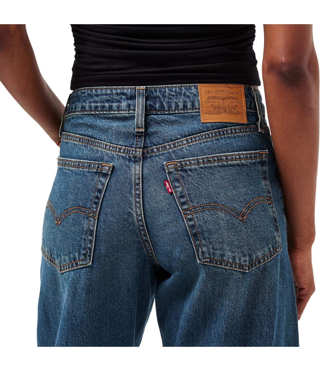 Womens/ladies Balloon Baggy Jeans Blue Levis-4