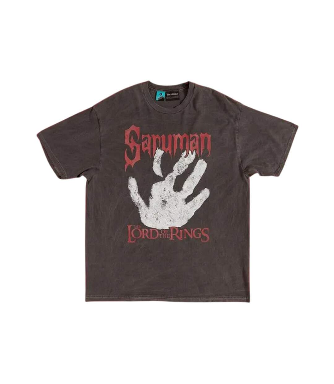 T-shirt Motif Saruman Motif/style Main Adulte Noir Charbon The Lord Of The Rings-2