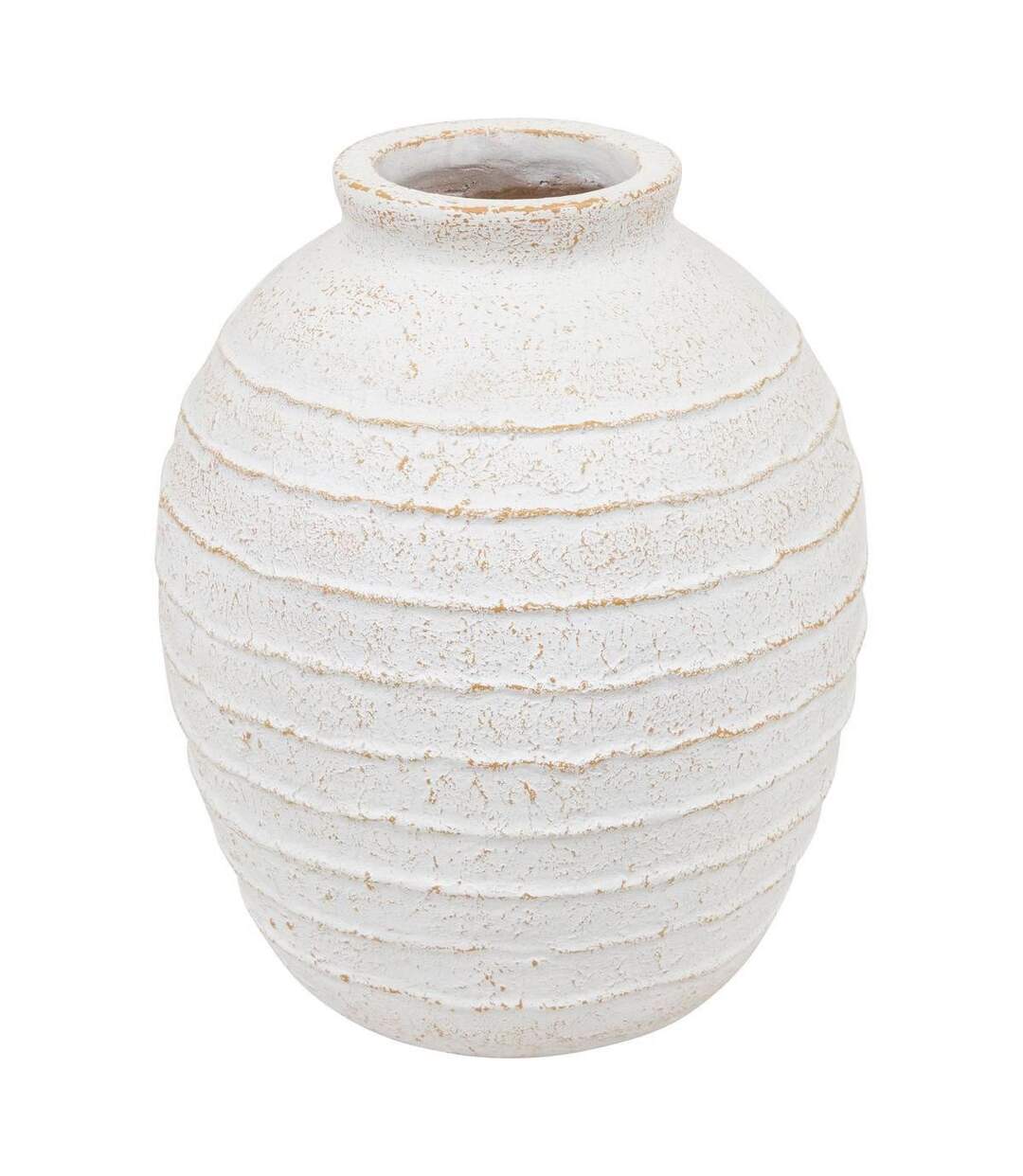 Vase Jarre Déco Romia 38cm Blanc-1