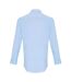 Premier Unisex Adult Poplin Stretch Long-Sleeved Shirt (Pale Blue) - UTPC6052
