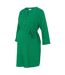 Womens/ladies Regular 3/4 Sleeve Tunic Dress Green Mamalicious-2