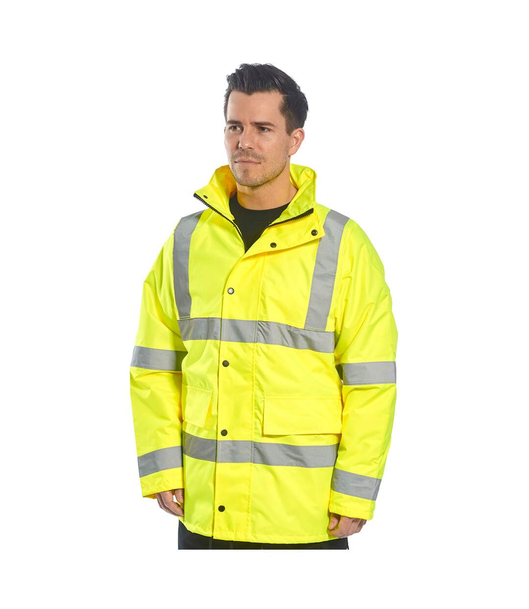 Portwest Mens Hi-Vis 4-In-1 Traffic Jacket (Yellow) - UTPC2856