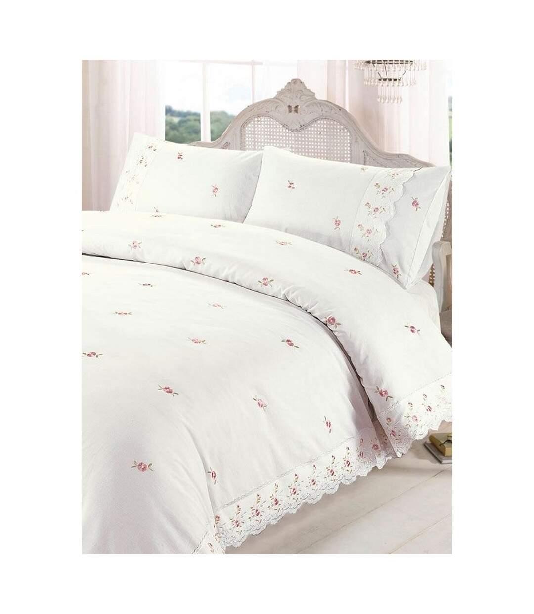 Sophie floral duvet cover set cream/pink Rapport-1