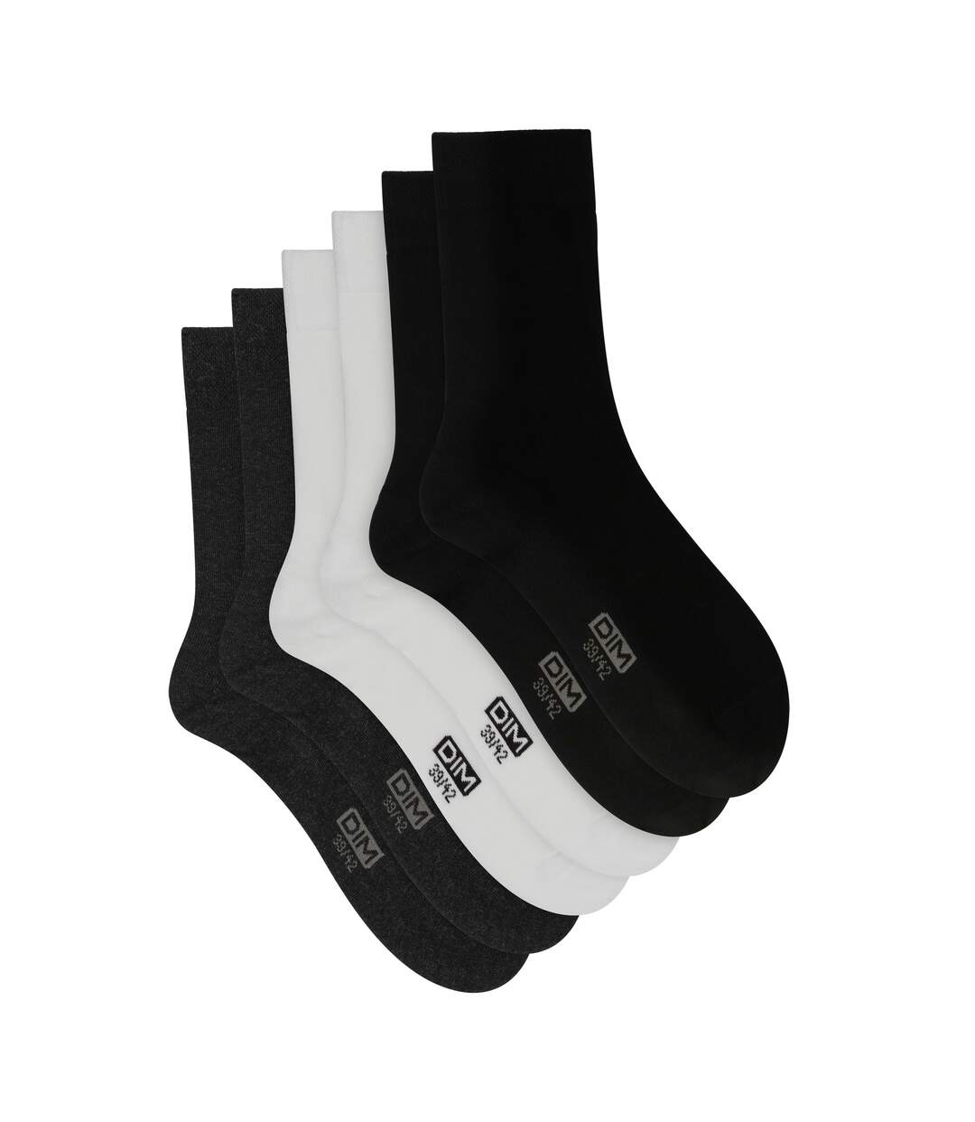 Lot de 3 Paires de Mi-Chaussettes Basique Coton-2