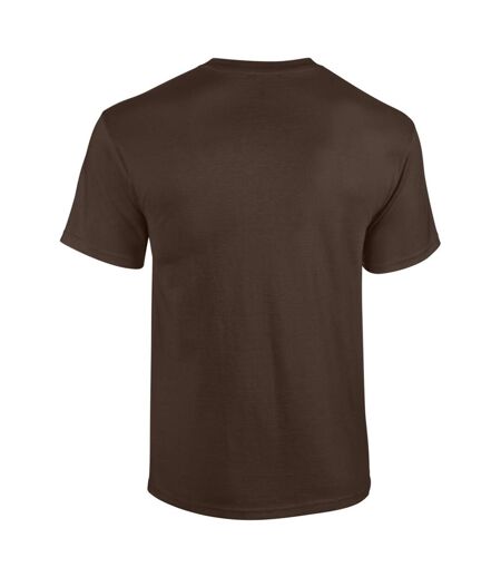 Gildan Mens Heavy Cotton Short Sleeve T-Shirt (Dark Chocolate)