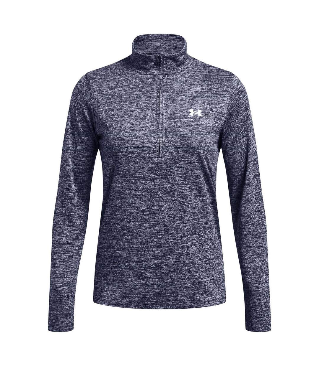 Womens/ladies Tech Textured Half Zip Top Midnight Navy Under Armour-2