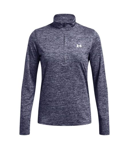Womens/ladies Tech Textured Half Zip Top Midnight Navy Under Armour