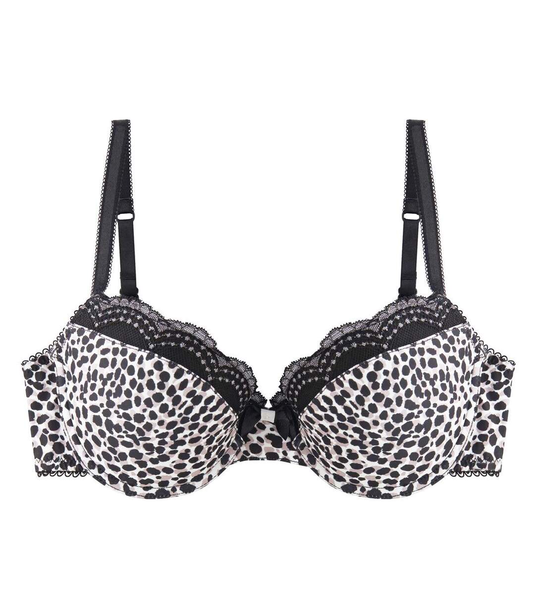 Soutien-gorge ampliforme coque moulée noir/ivoire Liberté-1