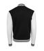 Blouson D'université Adulte Noir Blanc Build Your Brand-2
