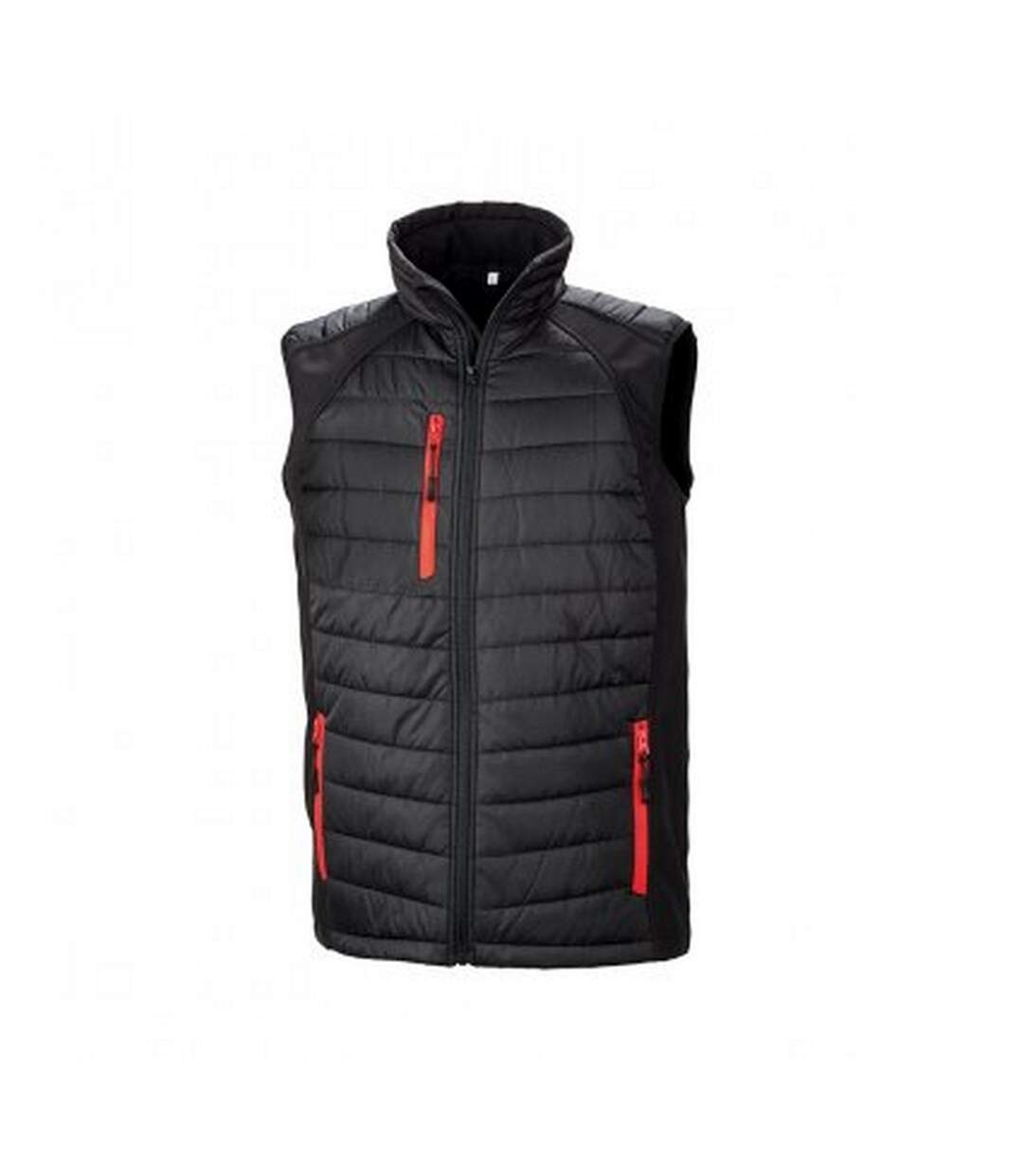 Result Mens Black Compass Padded Soft Shell Gilet (Black/Red) - UTPC3327-1