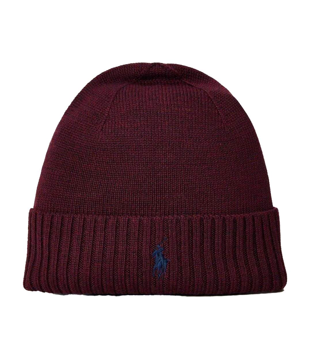 Bonnet Hiver Motif/style Logo Brodé Homme Bordeaux Ralph Lauren-1