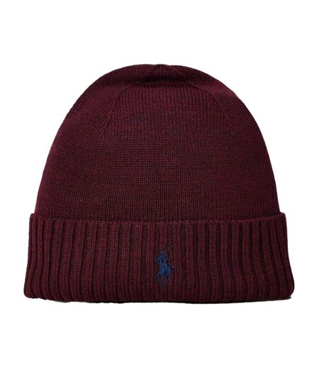 Bonnet Hiver Motif/style Logo Brodé Homme Bordeaux Ralph Lauren