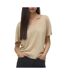 T-Shirt beige femme vero moda golda-1