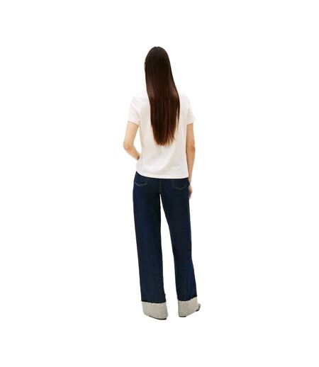 T-shirt Motif/style Strass Femme Blanc Cassé Tommy Jeans