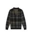 Mens tartan brushed cardigan jet black Lyle & Scott