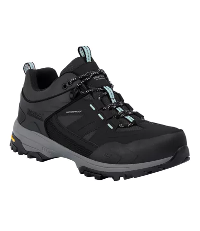 Chaussures De Marche Regen Femme Noir Turquoise Pâle Regatta