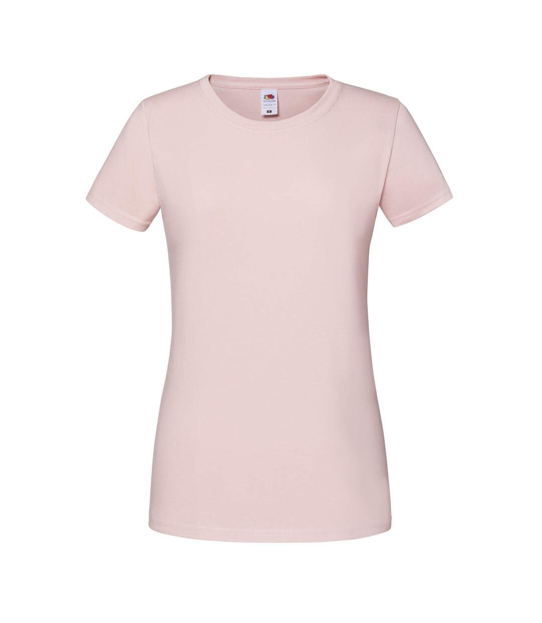 Womens/ladies Iconic 190 T-shirt Powder Rose Fruit Of The Loom-1