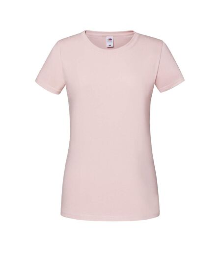 Womens/ladies Iconic 190 T-shirt Powder Rose Fruit Of The Loom