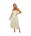 Robe Mi-longue Motif/style Floral Femme Vert De Gris Clair AX Paris-4