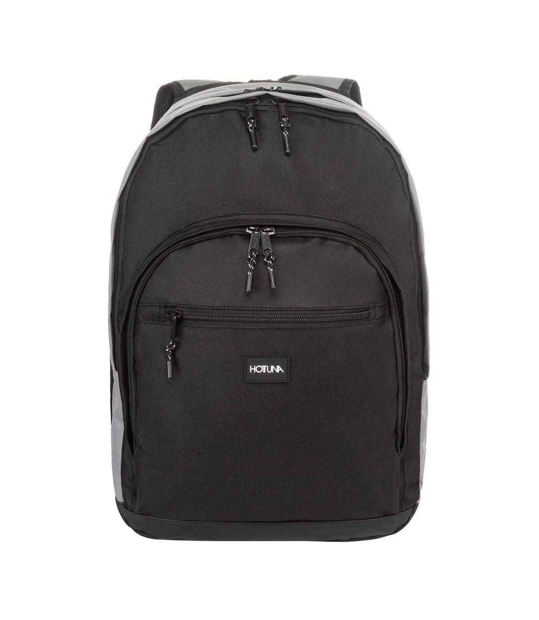 Two Tone Polyester Backpack One Size Grey Marl Hot Tuna-1