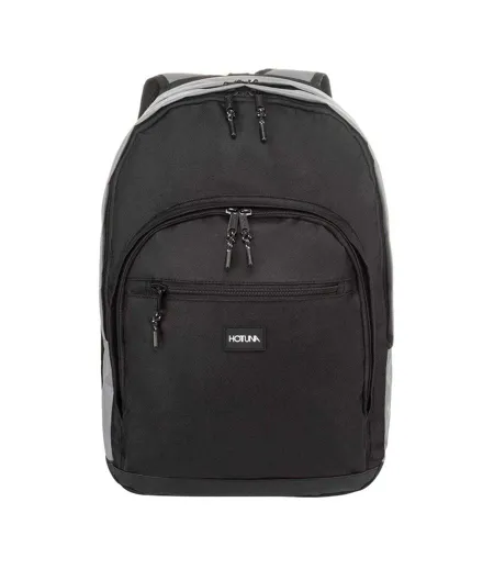 Two Tone Polyester Backpack One Size Grey Marl Hot Tuna