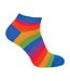 1 Pack Mens Rainbow Striped Bamboo Trainer Socks-1