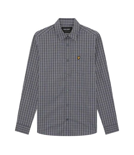 Mens Micro Checked Woven Shirt Dark Navy Lyle & Scott