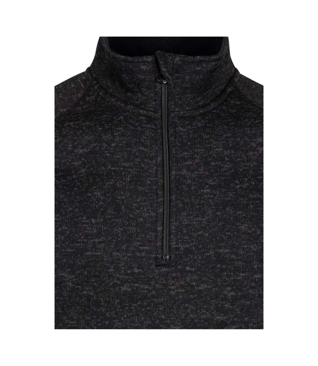 Mens Corsham Marl Half Zip Fleece Top Black Trespass-3