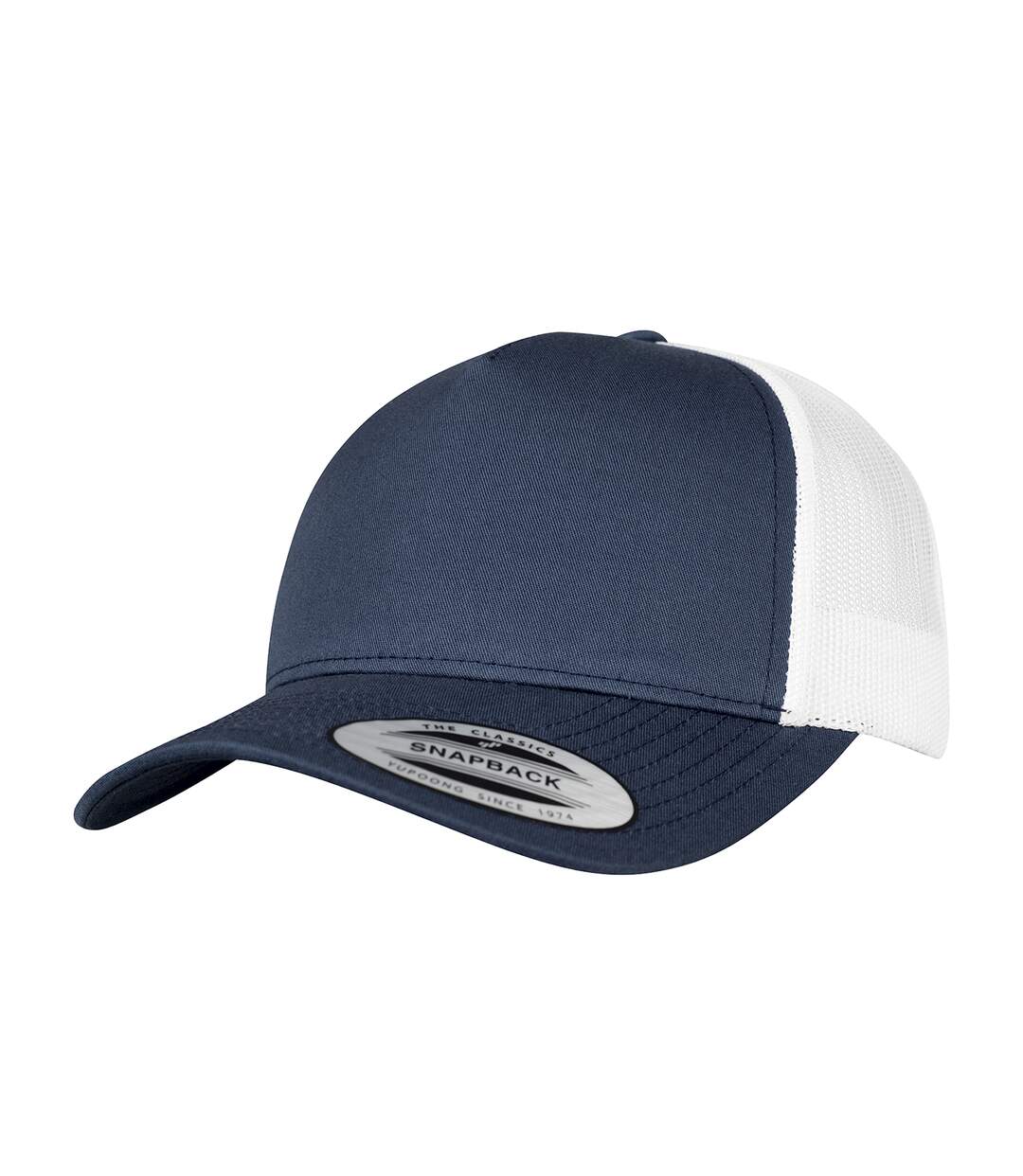 Casquette trucker adulte bleu marine / blanc Flexfit-1