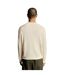 Mens Embroidered Logo Crew Neck Long-sleeved Sweater Top Beige Marl Lyle & Scott-3