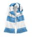 Echarpe Varsity Adulte Taille Unique Ciel Blanc Beechfield-1