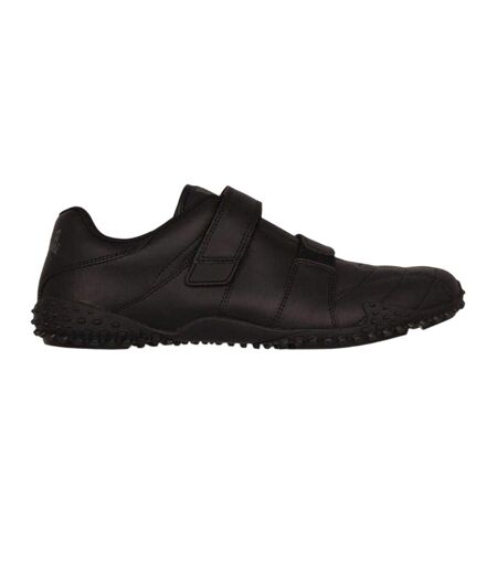 Mens Fulham Leather Trainers Black Lonsdale