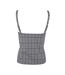 Haut de maillot de bain noir/blanc femme grain de sable tankini-2
