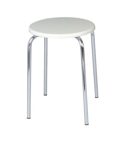 Tabouret pour salle de bain - Blanc