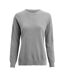 Womens/ladies Ashland Knitted Casual Sweatshirt Grey Melange James Harvest-1