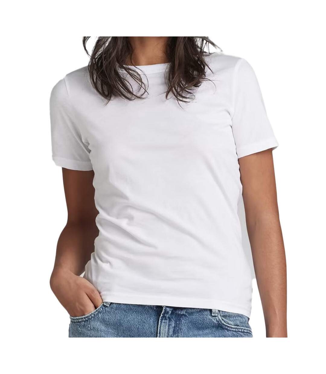 T-shirt Blanc Femme G-Star Raw Core - XXS-1