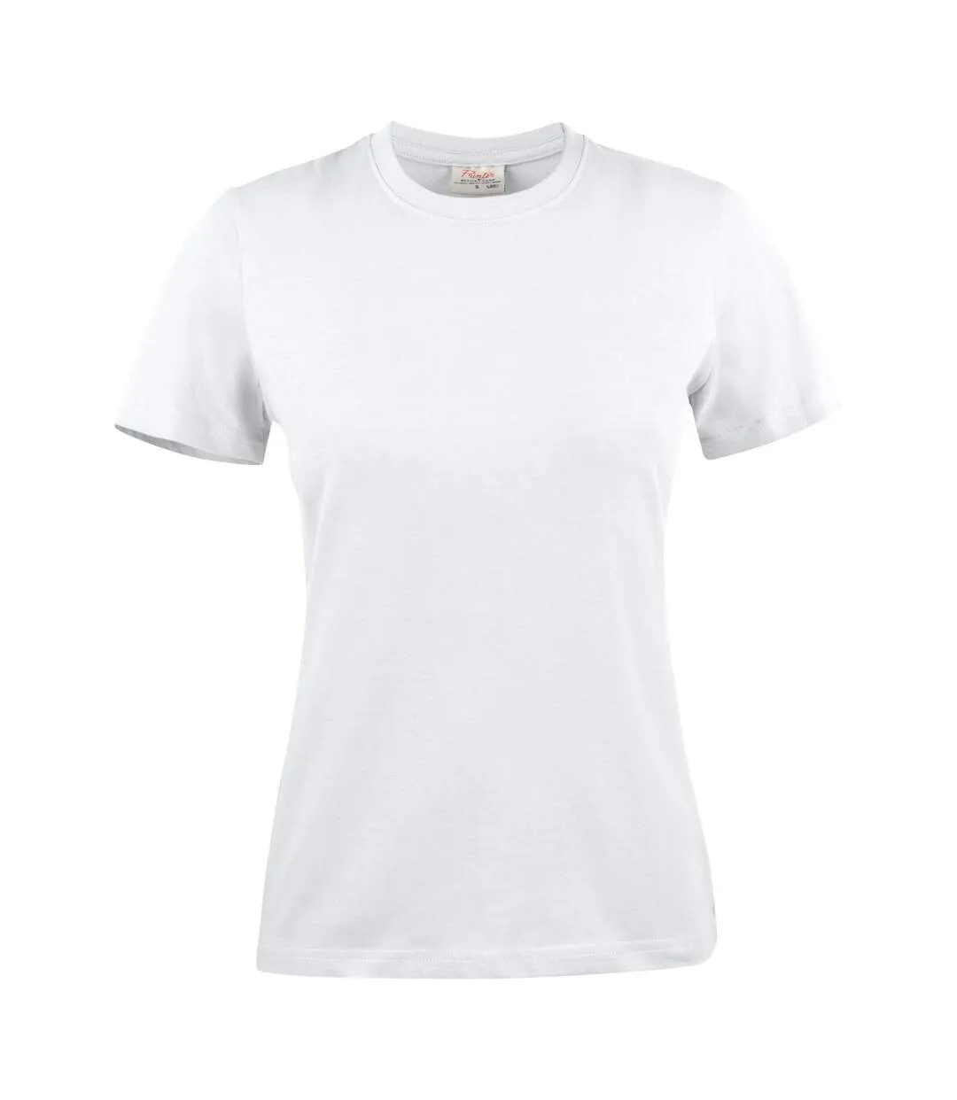 Womens/ladies Heavy T-shirt White Printer-1