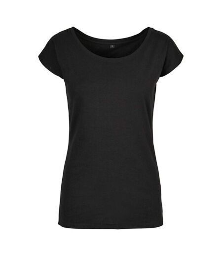 Build Your Brand Womens/Ladies Wide Neck T-Shirt (Cherry) - UTRW8369