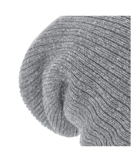 Beechfield Unisex Heavy Gauge Slouch Beanie (Heather Grey) - UTRW7316
