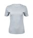 Womens/ladies interlock t-shirt ice blue Tee Jays