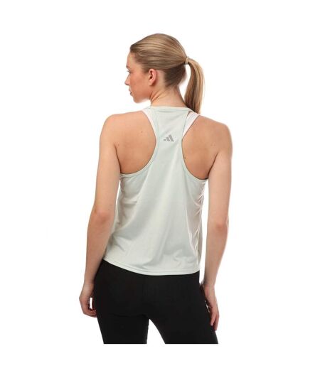 Womens/ladies run for the oceans tank top green Adidas