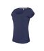 Kariban Womens/Ladies Boat Neck Short Sleeve T-Shirt (Navy)