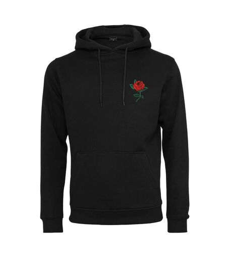 Sweat À Capuche Motif/style Rose Homme Noir Mister Tee