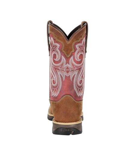 Bottes De Cowboy Lady Rebel Pro Femme Marron Ronces Rouge Rouille Durango