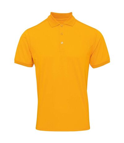 Premier Mens Coolchecker Pique Short Sleeve Polo T-Shirt (Sunflower)