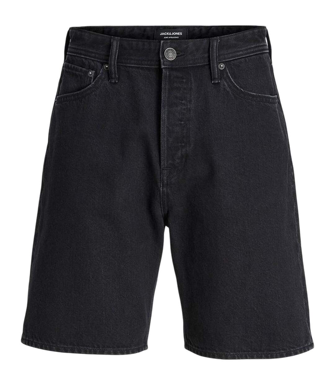 Mens Tony Jean Shorts Black Denim Jack And Jones-2